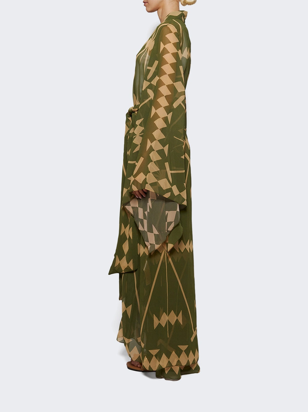 Amazon Kimono Green And Ecru - 3