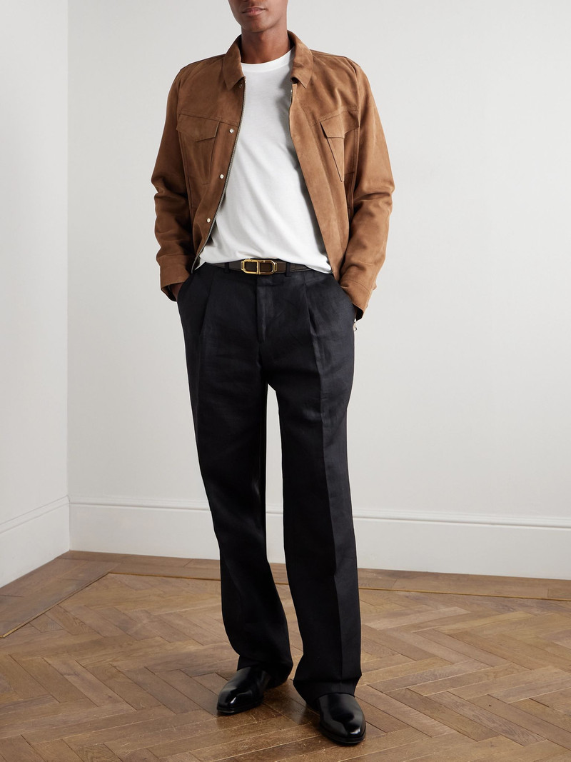 TOM FORD Slim-Fit Lyocell and Cotton-Blend Jersey T-Shirt White outlook