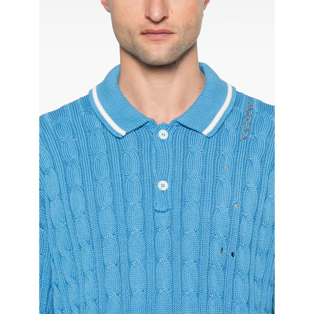 Marni Blue Polo Shirts Men - 3