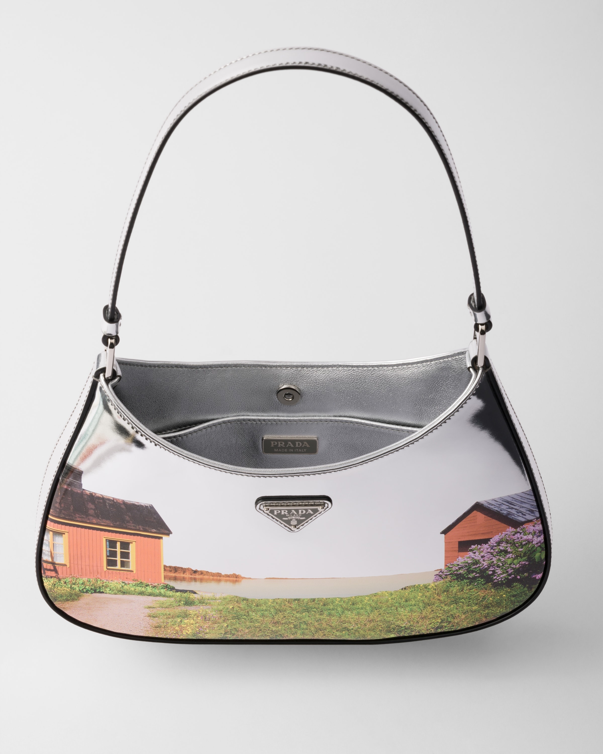 Prada Cleo printed brushed leather shoulder bag - 5
