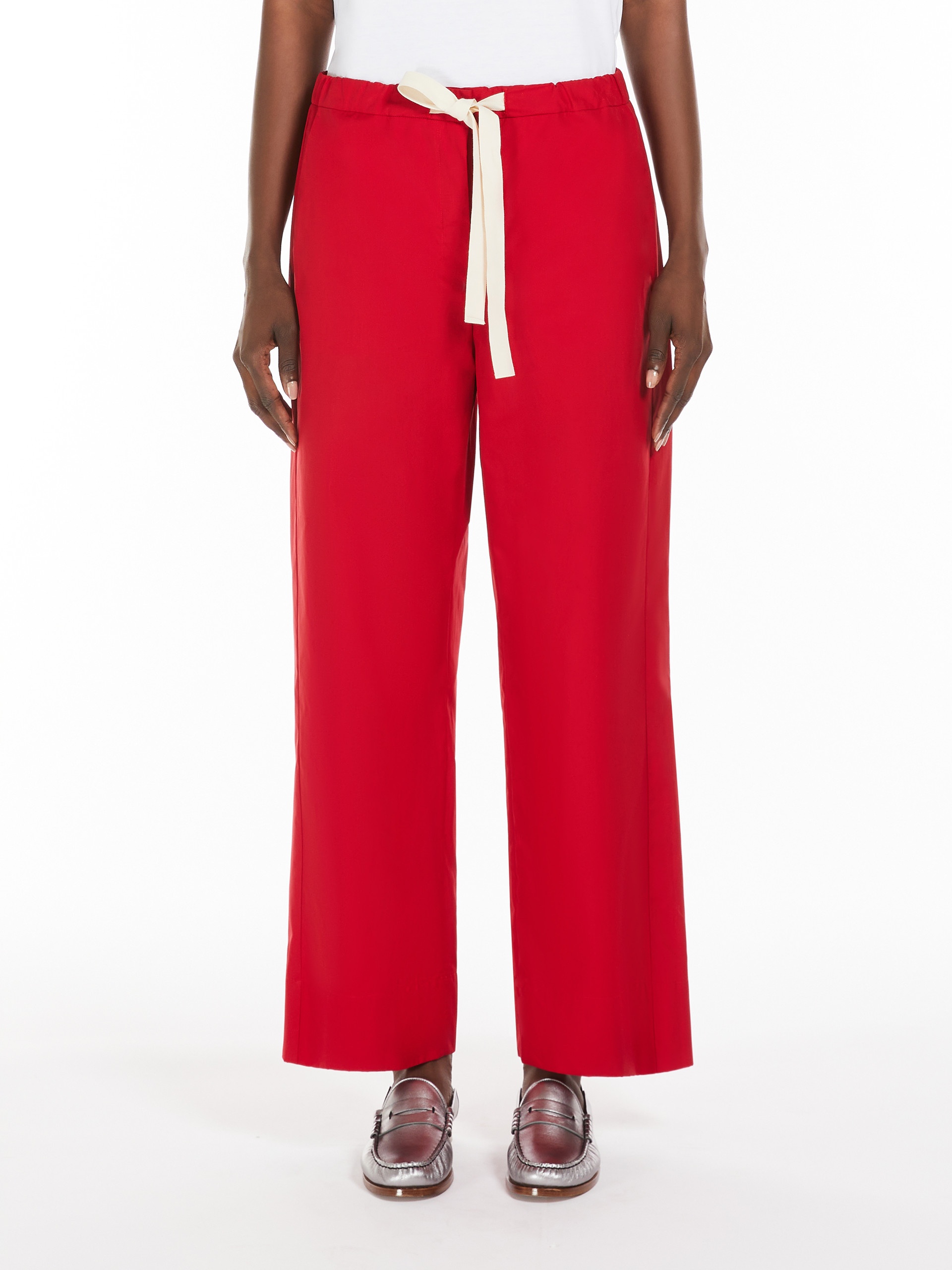 ARGENTO Poplin drawstring trousers - 3