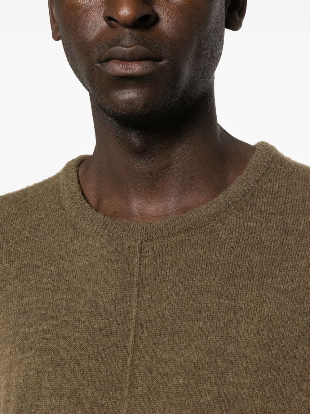 brushed fine-knit jumper - 6