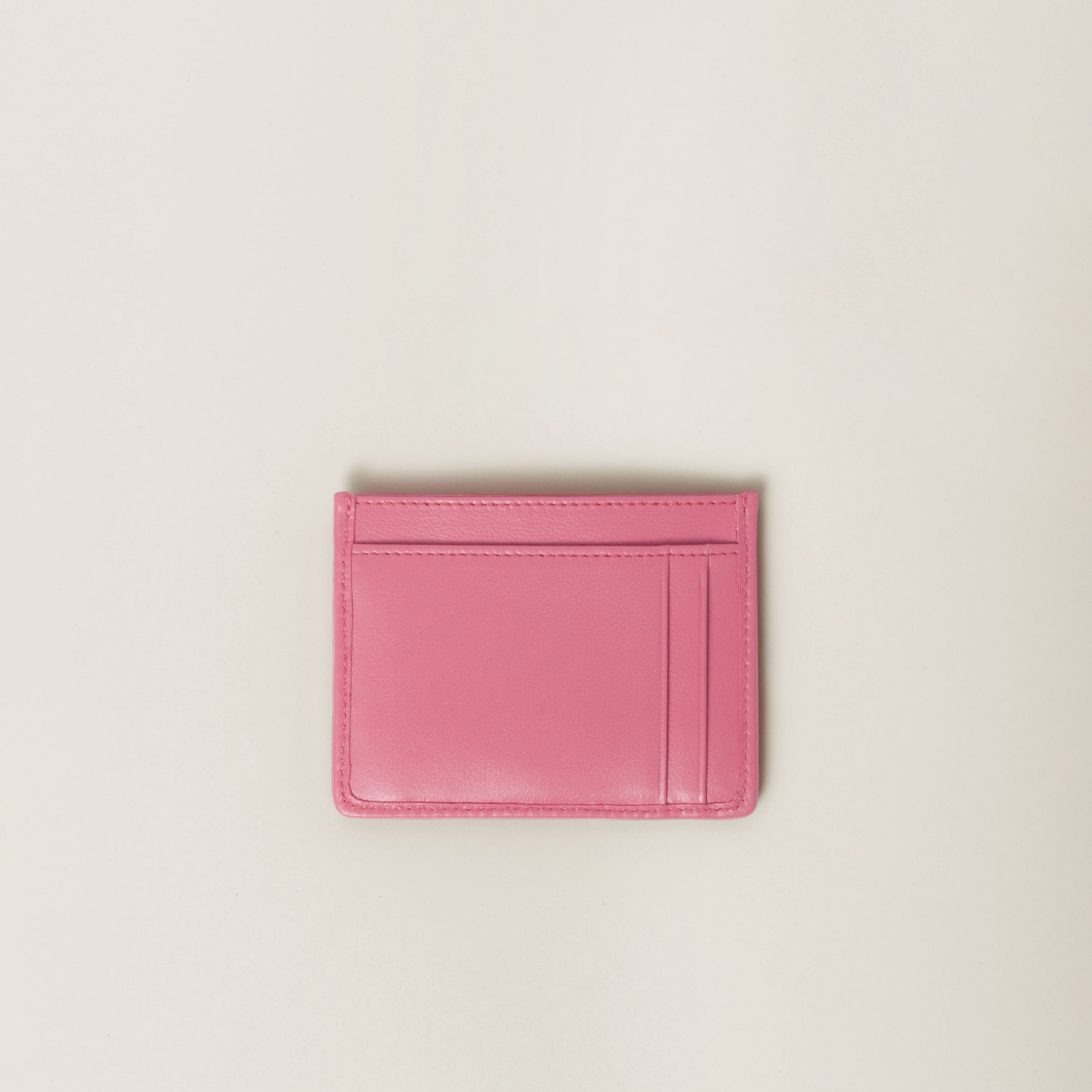 Matelassé nappa leather card holder - 2