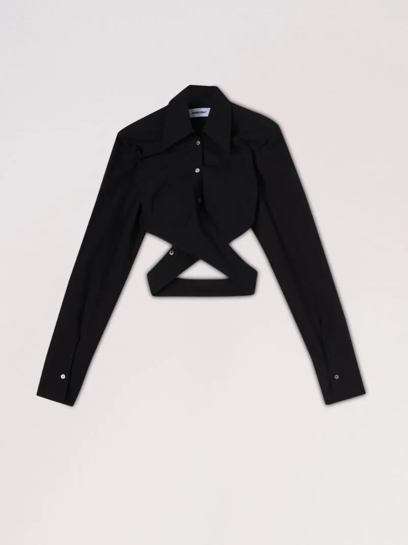 WRAPPED CROP SHIRT - 1