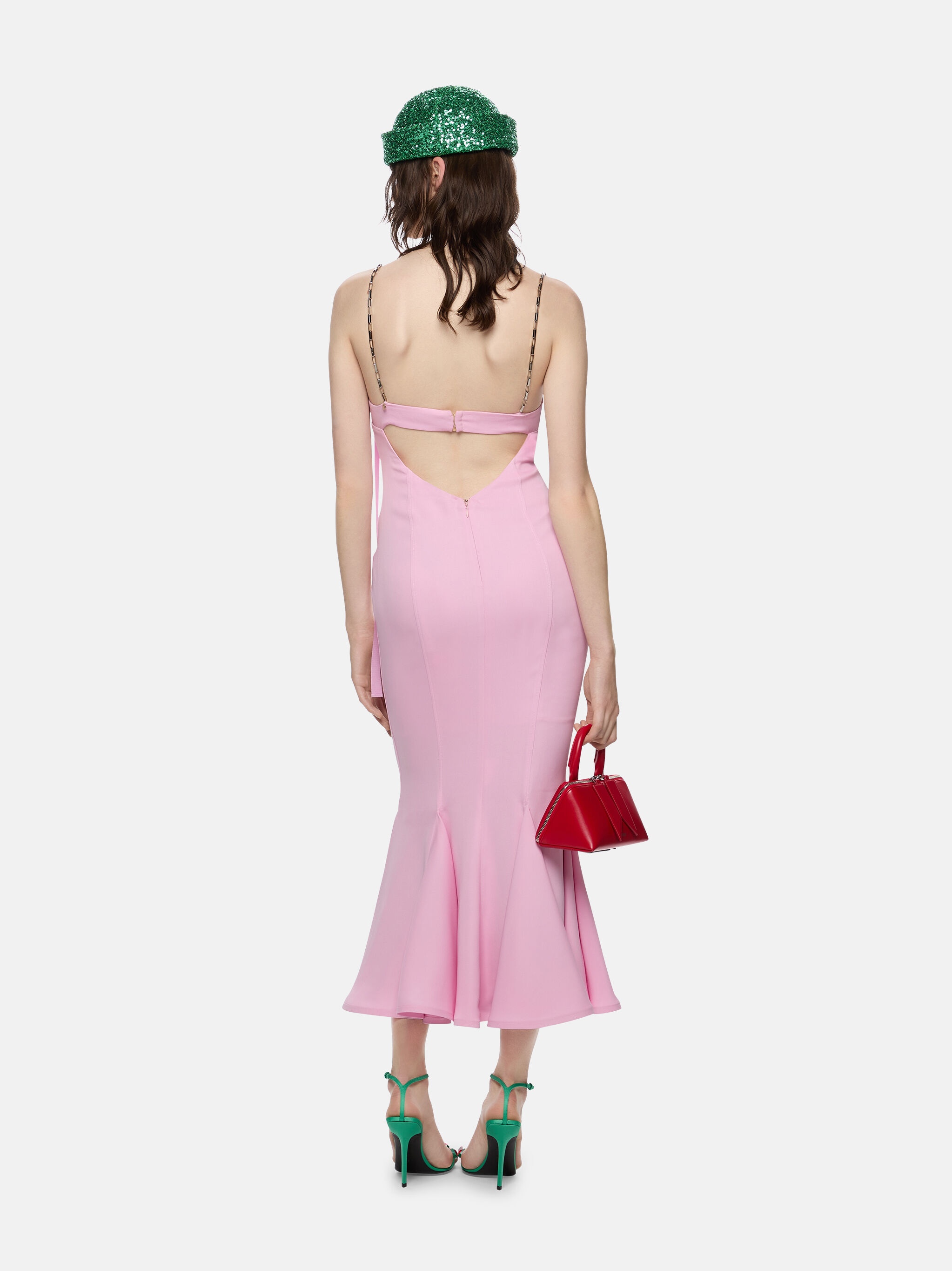 ''BEATH'' SUGAR PINK MIDI DRESS - 3