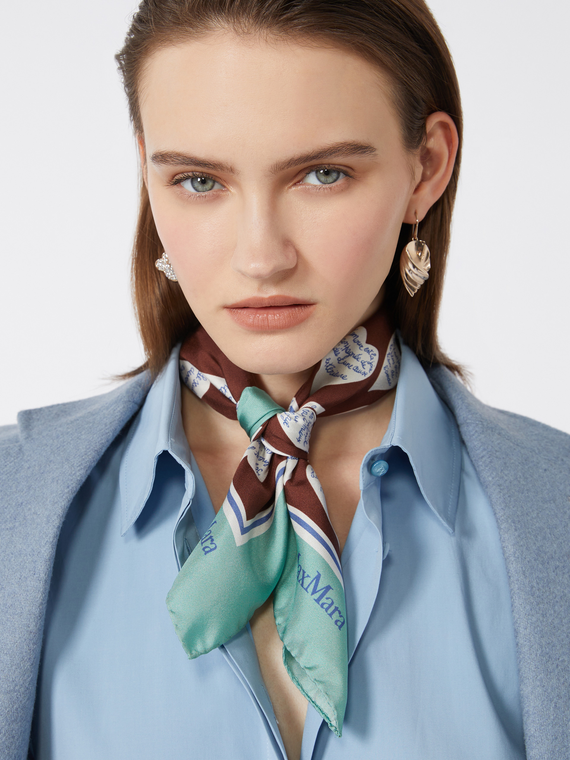 NUMANA Printed silk twill foulard - 4