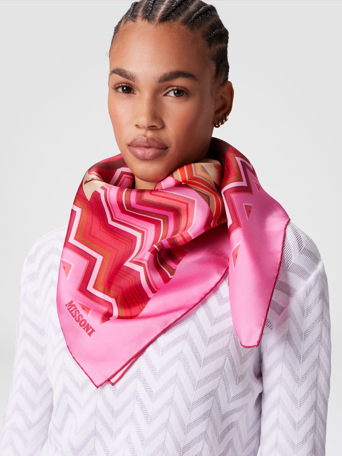 Silk scarf with print - 3