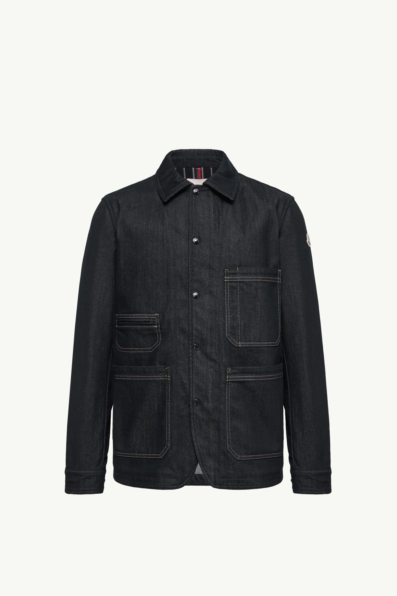 Haderu Denim Mid-Length Shirt Jacket - 1