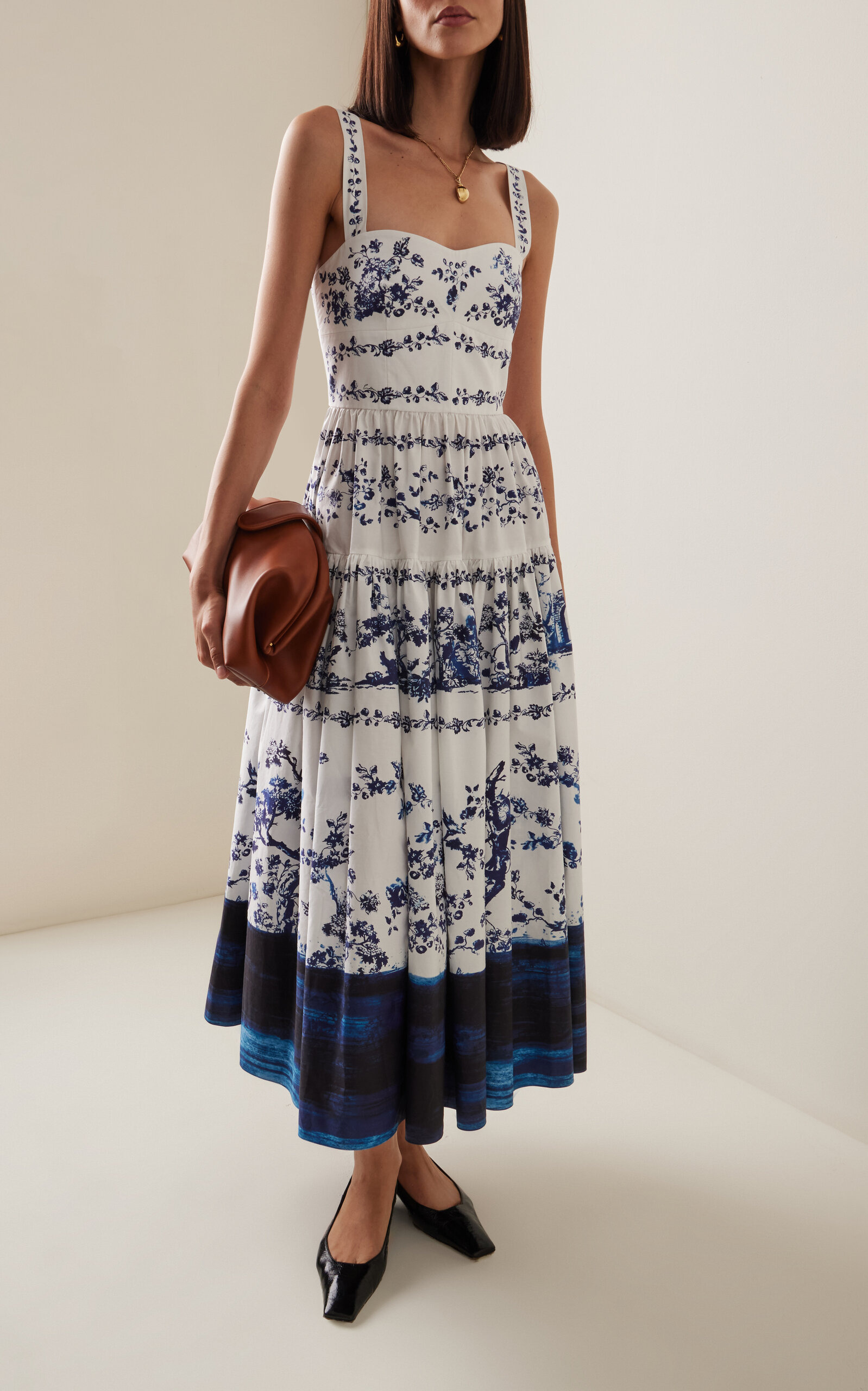 Cotton Midi Dress white - 2
