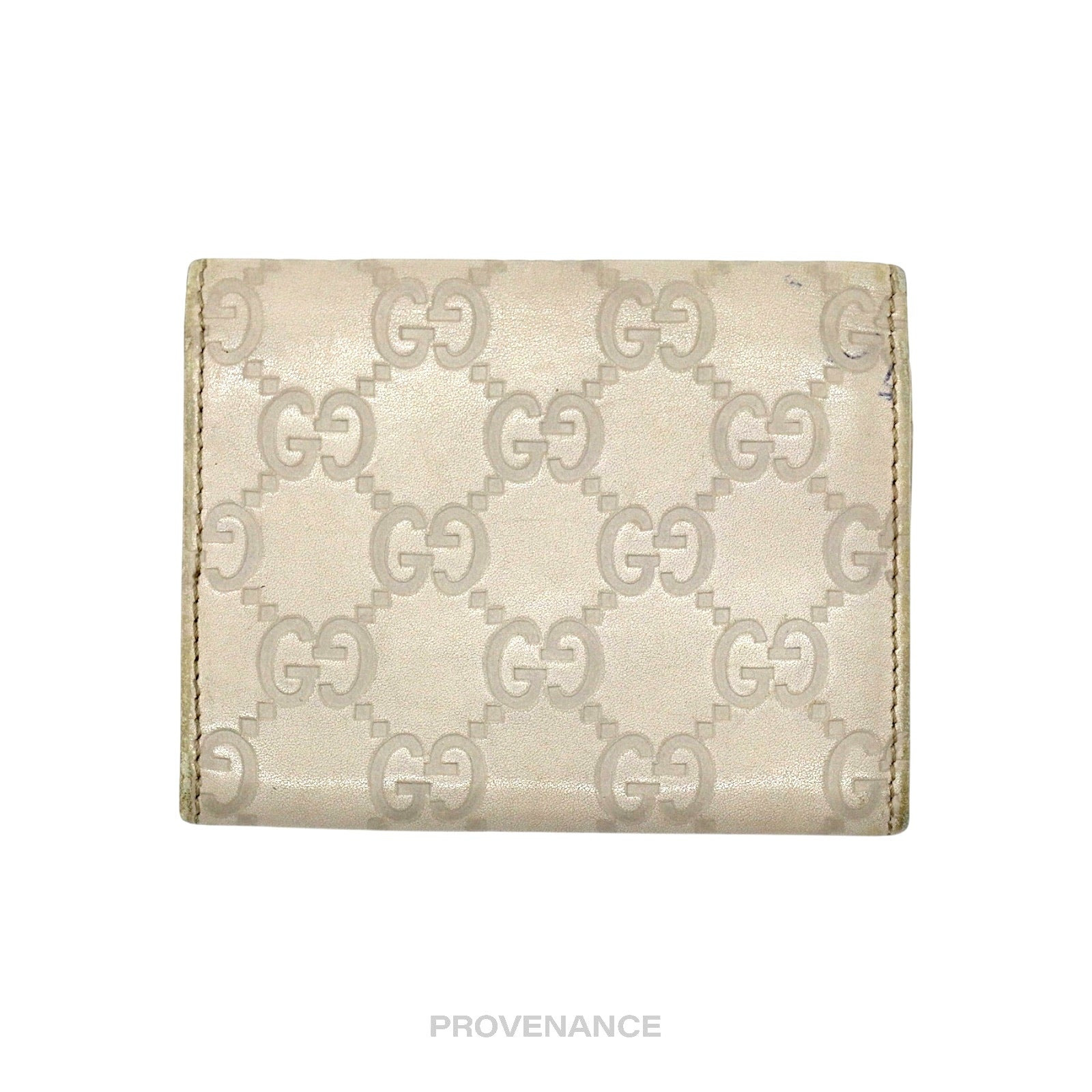 Gucci Card Wallet - Chalk Guccissima Leather - 2