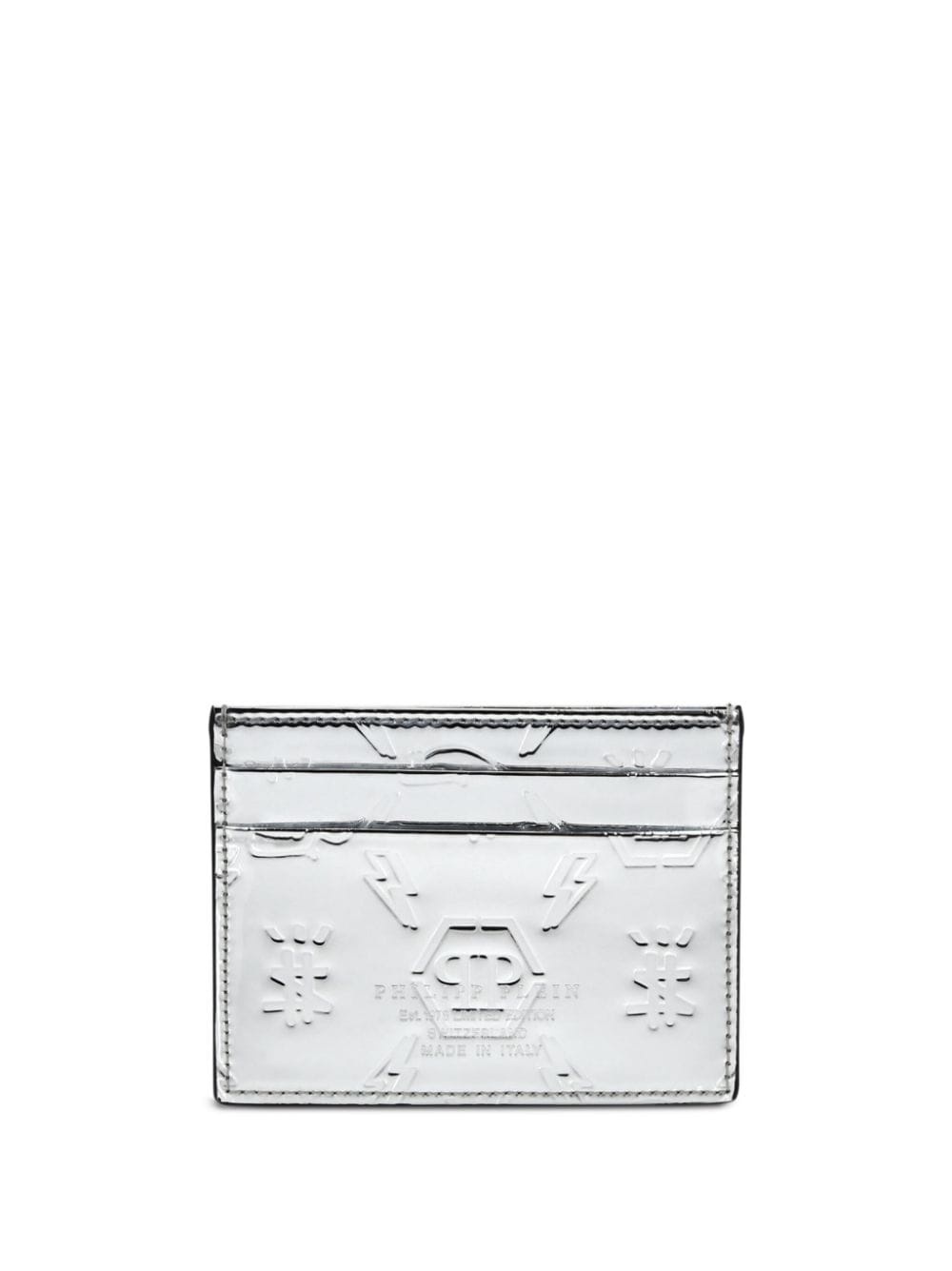 monogram-debossed leather cardholder - 2