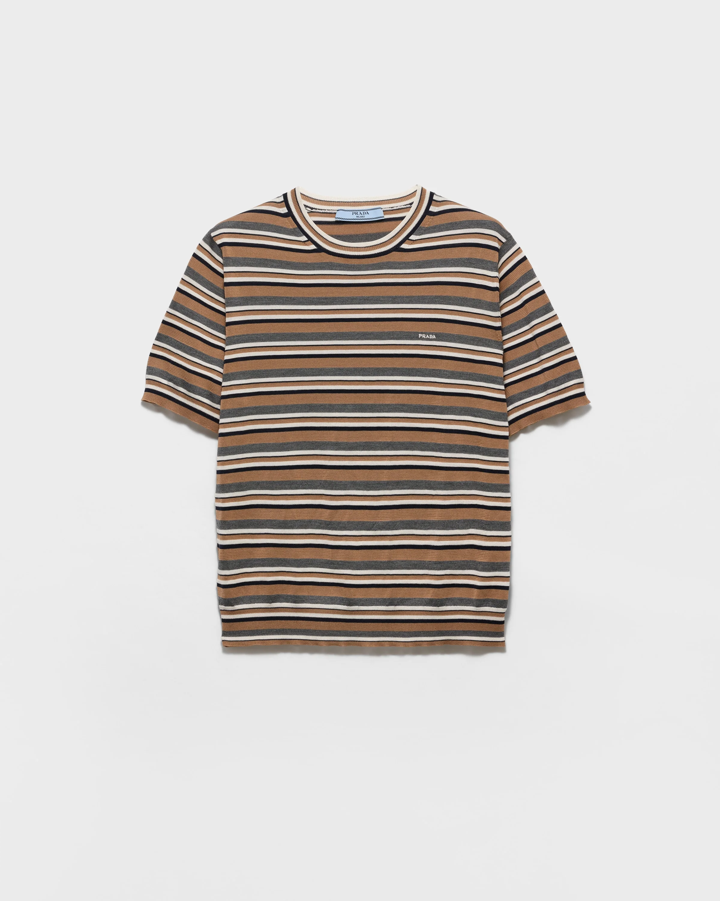 Short-sleeved striped jersey T-shirt - 1