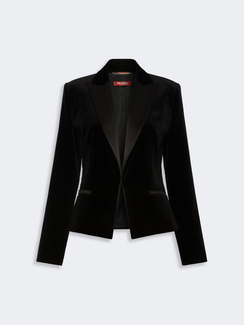 FILANTE Velvet Tuxedo jacket - BLACK 1