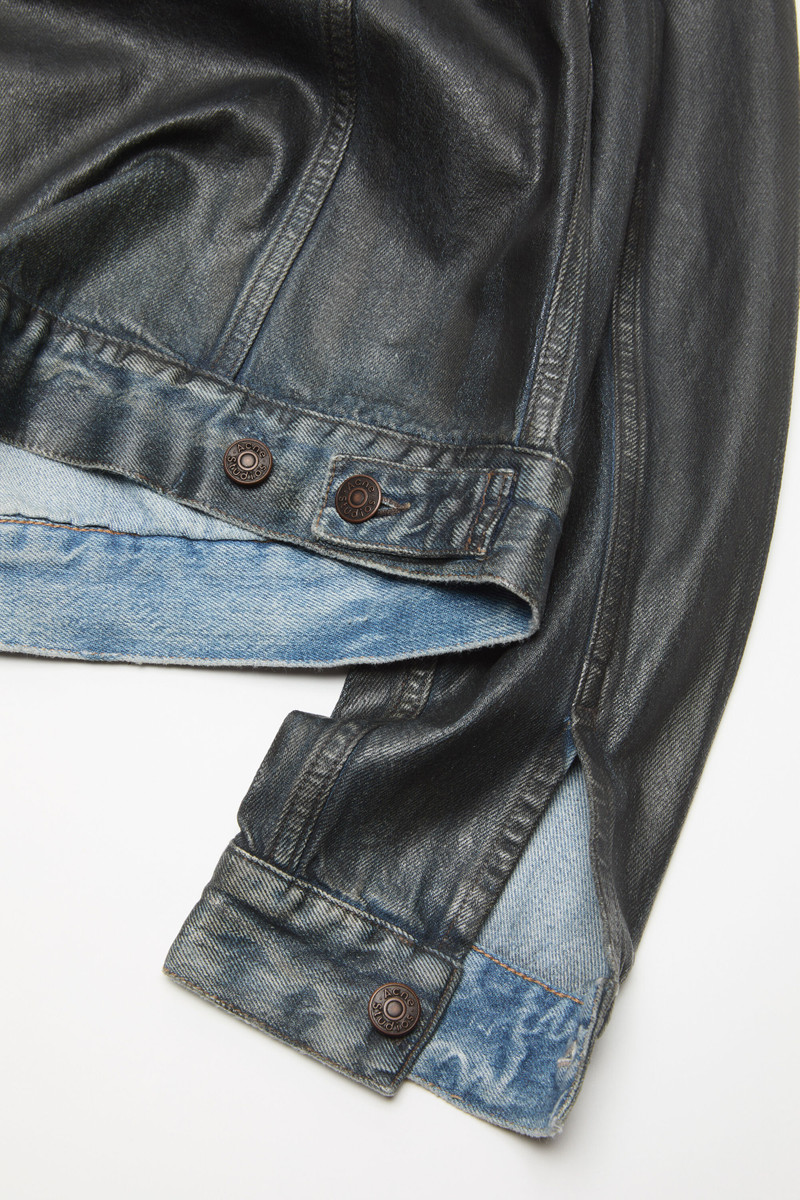 Coated denim jacket - Black 5
