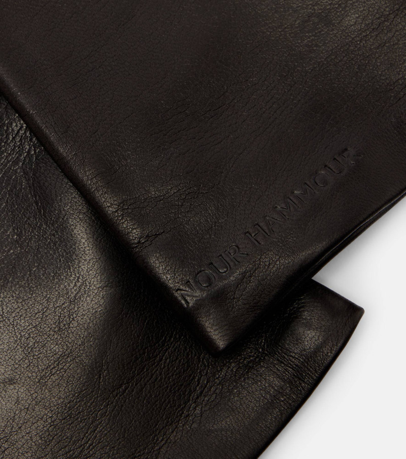 NOUR HAMMOUR Leather gloves outlook