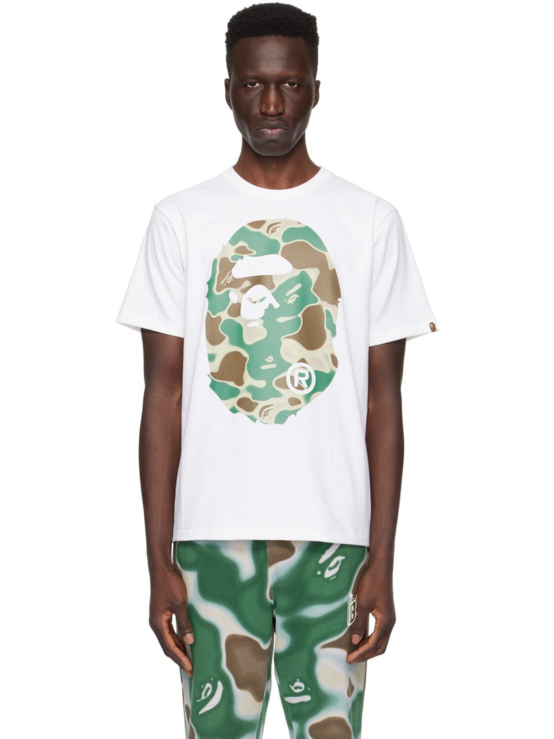 White Liquid Camo Big Ape Head T-shirt - 1