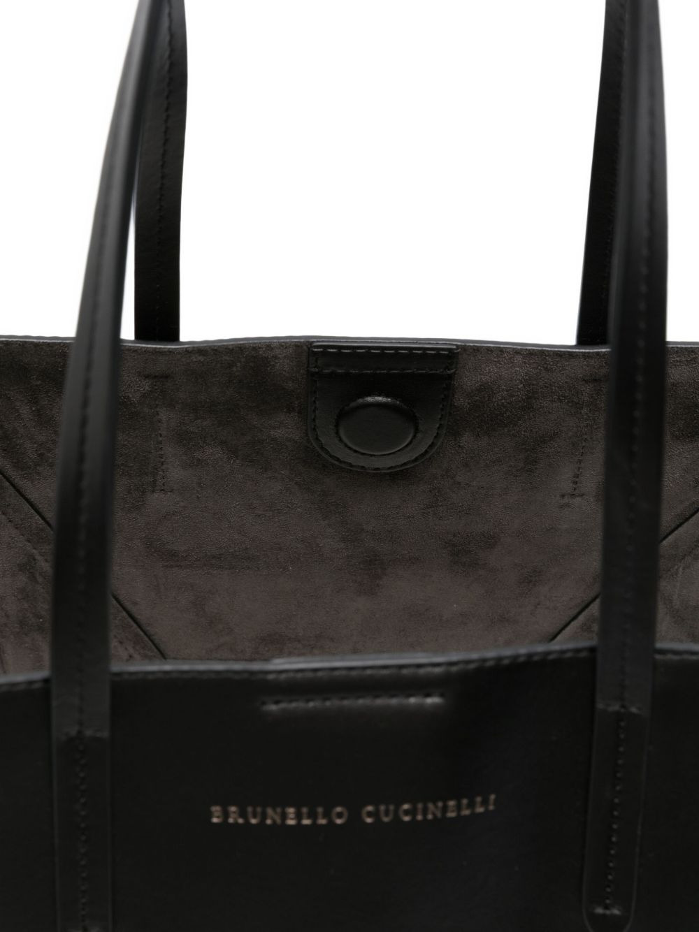 panelled leather tote bag - 5