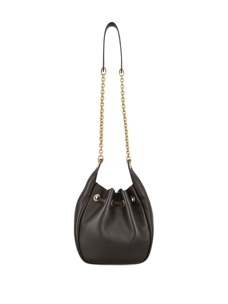 SAINT LAURENT Paris drawstring chain bucket bag outlook