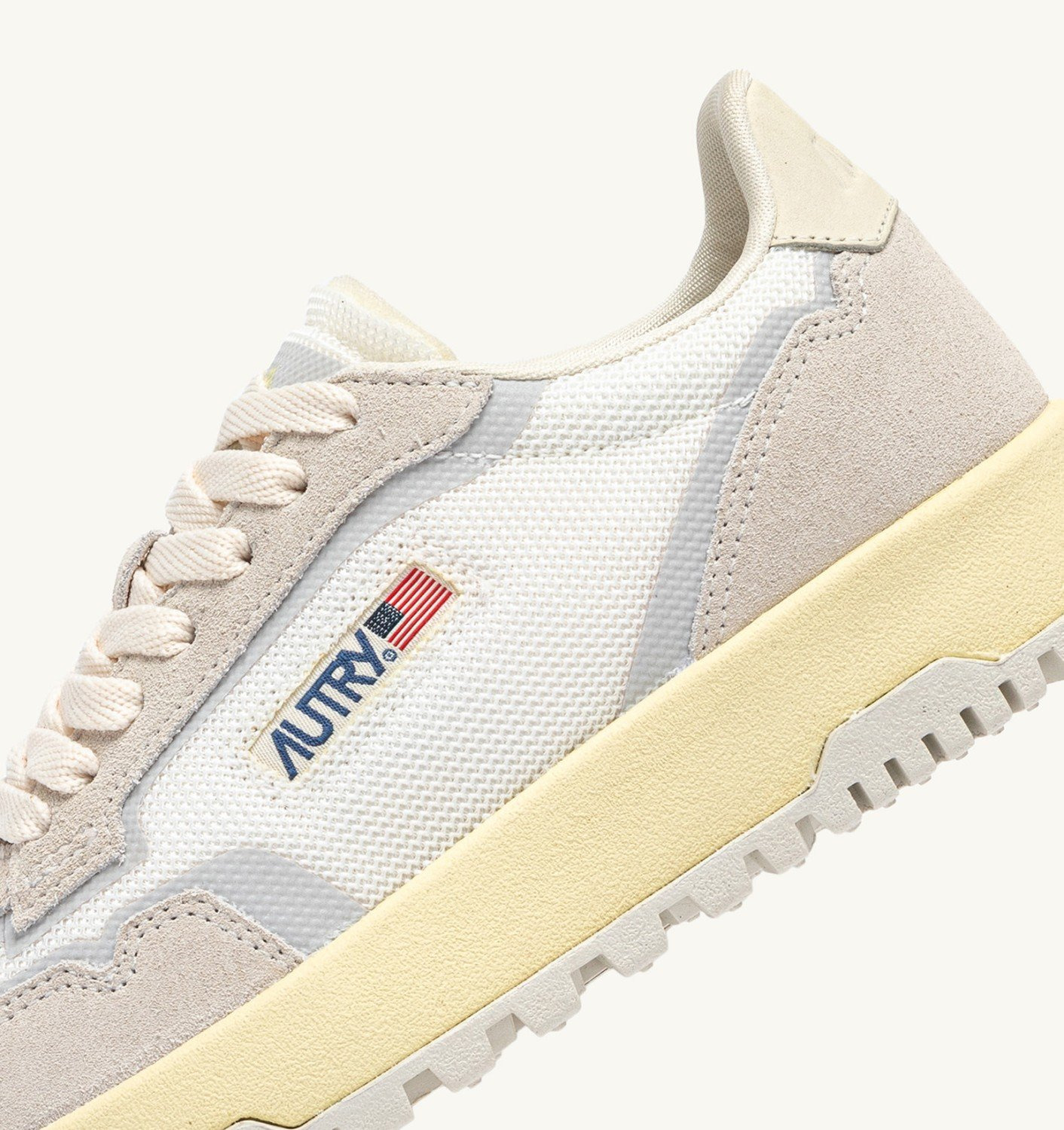 WILDPACE LOW SNEAKERS IN WHITE AND MARSHMALLOW MESH AND SUEDE - 6