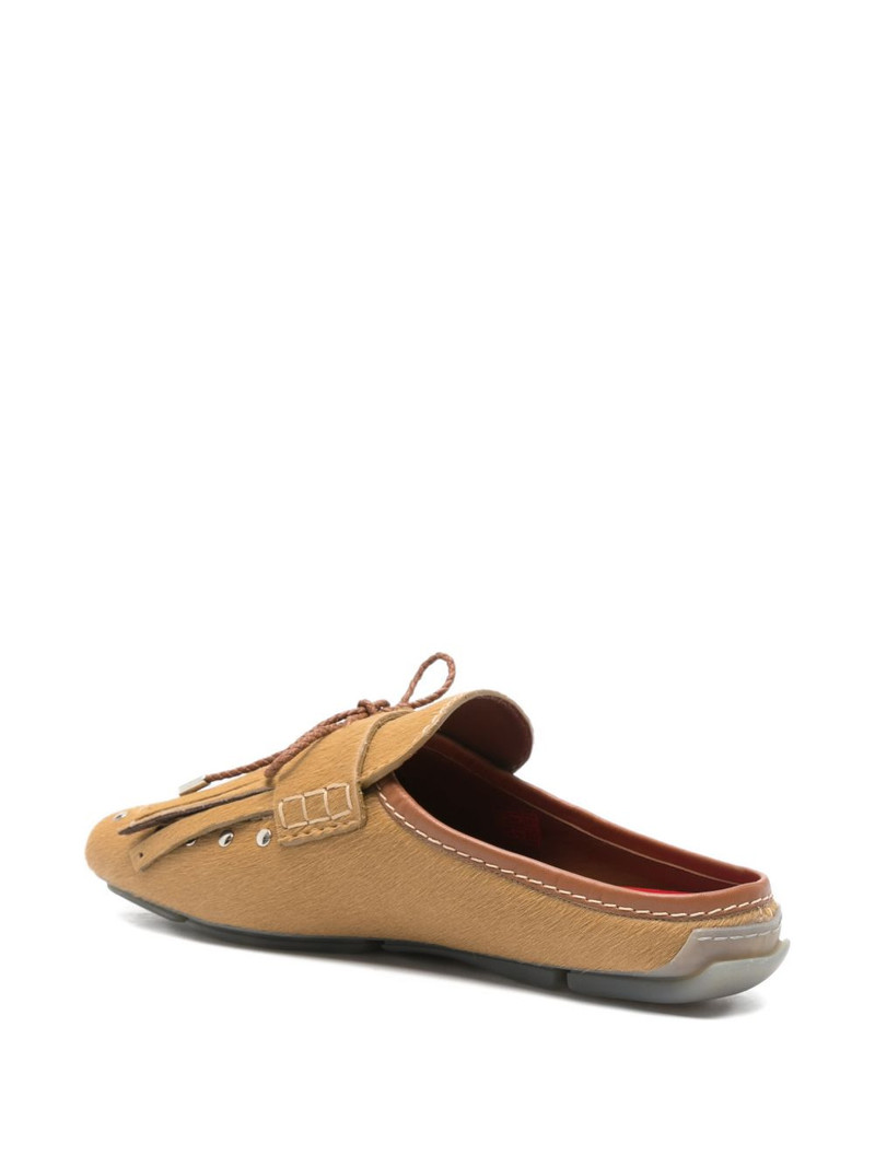 Montego calf-hair fringed mules 3