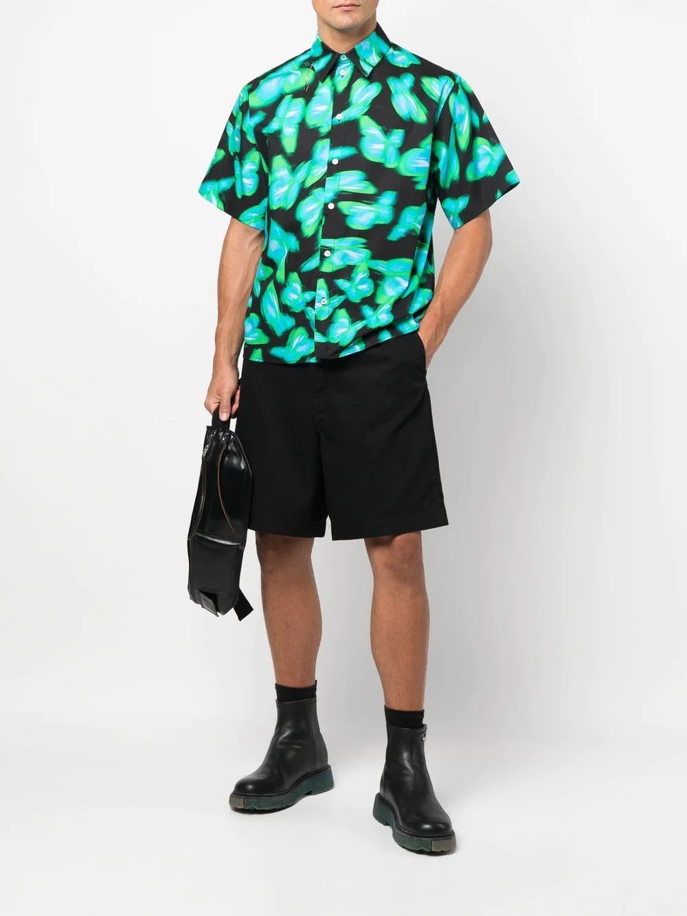 abstract-print short-sleeve shirt - 2