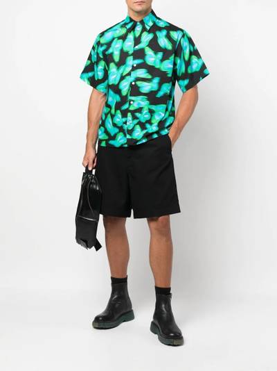 MSGM abstract-print short-sleeve shirt outlook