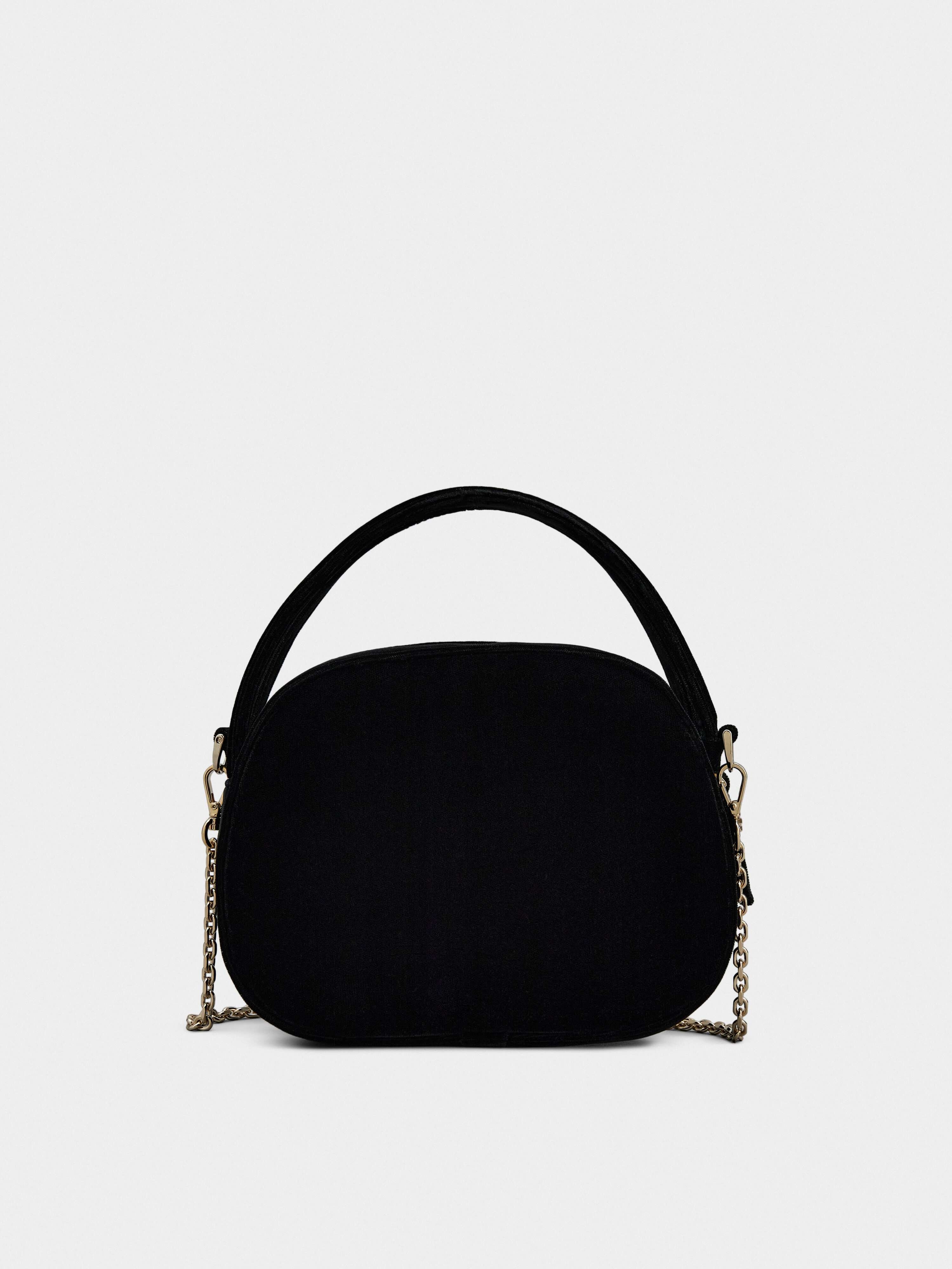 Viv' Ladybug Strass Buckle Mini Bag in Velvet - 4