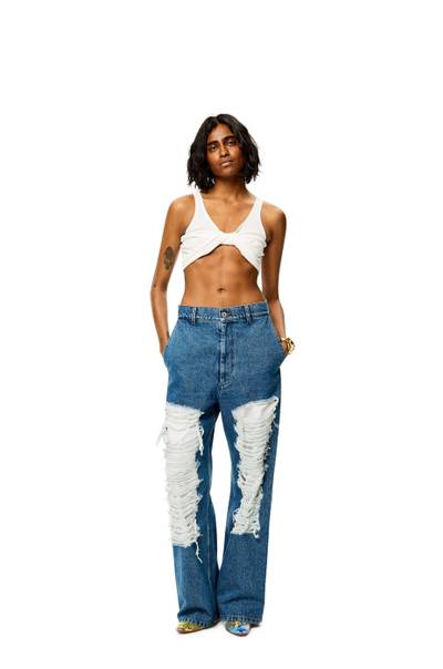 Loewe Ripped baggy jeans in denim outlook