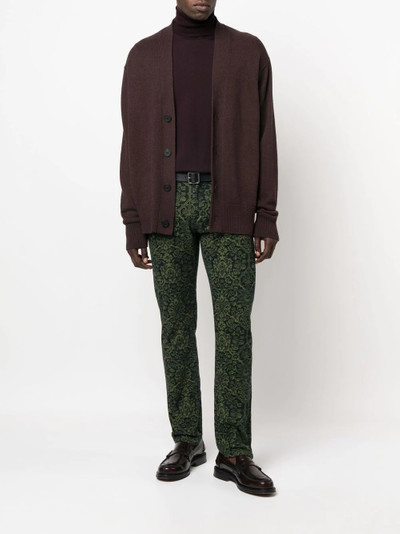 Etro graphic-print straight-leg trousers outlook