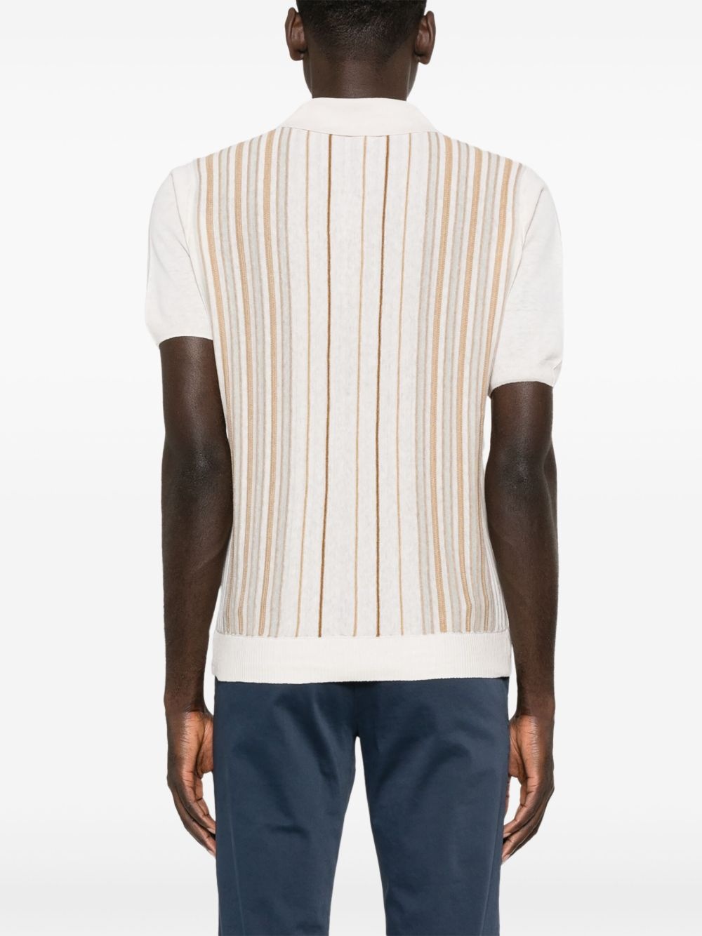 striped polo shirt - 4