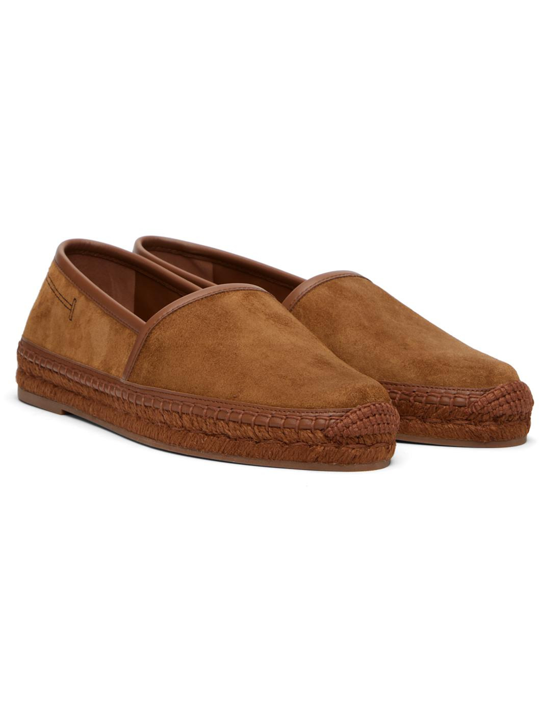 Tan Suede Calf Smooth Calf Espadrilles - 4