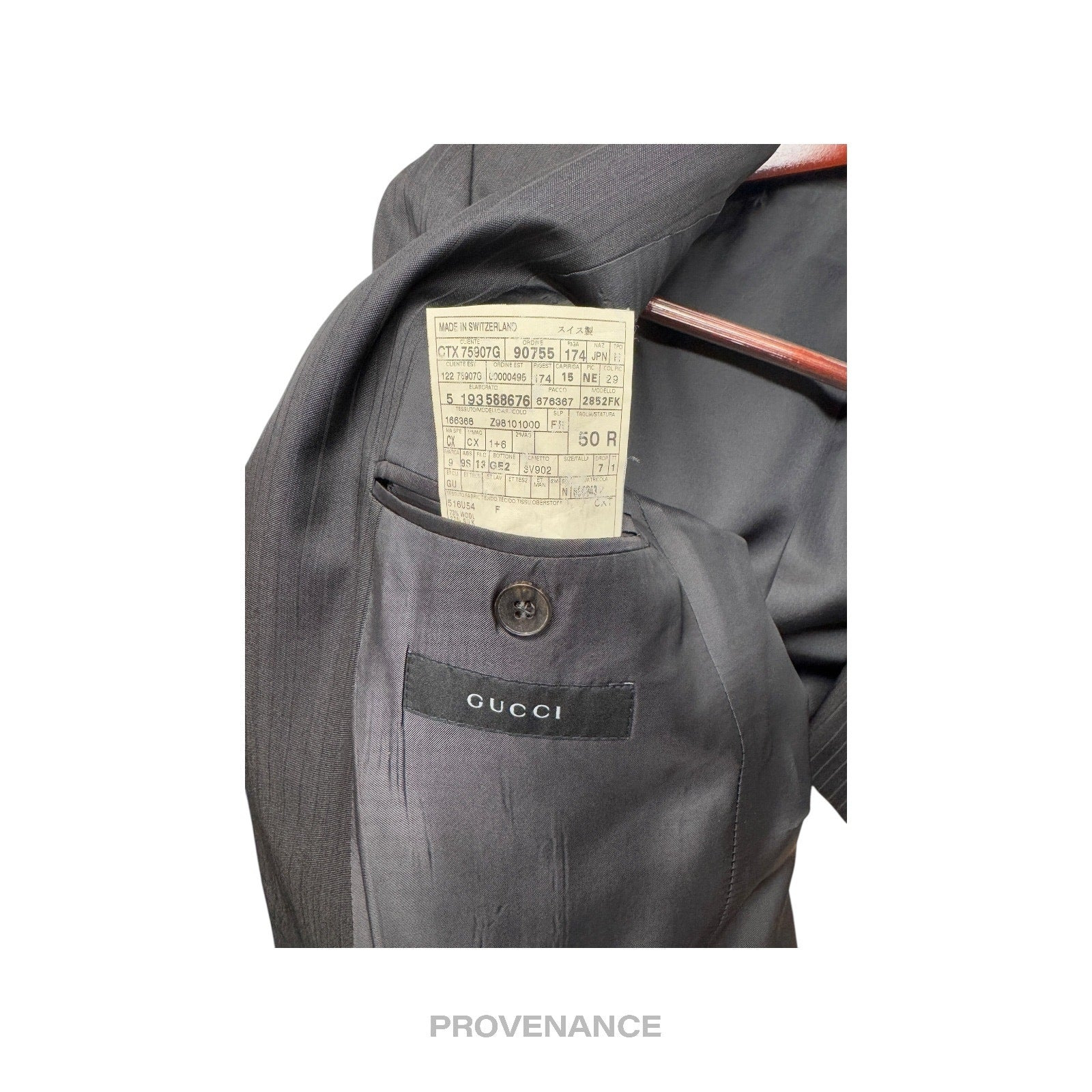 Gucci Jacket Coat Blazer - Shadow Stripe Peak 50R 40R - 6