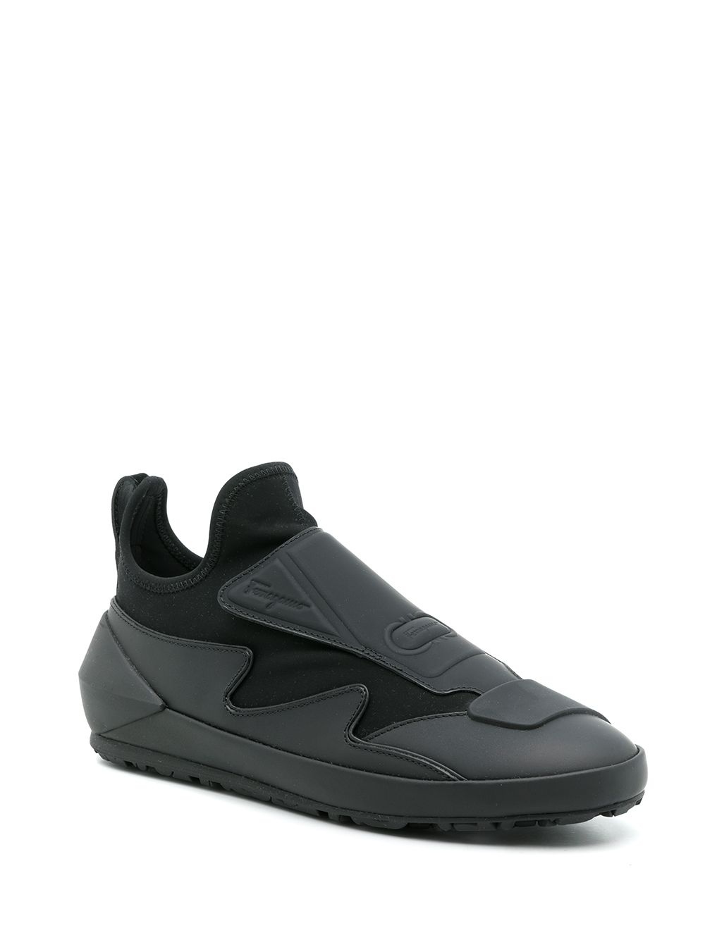 leather sock style sneakers - 2