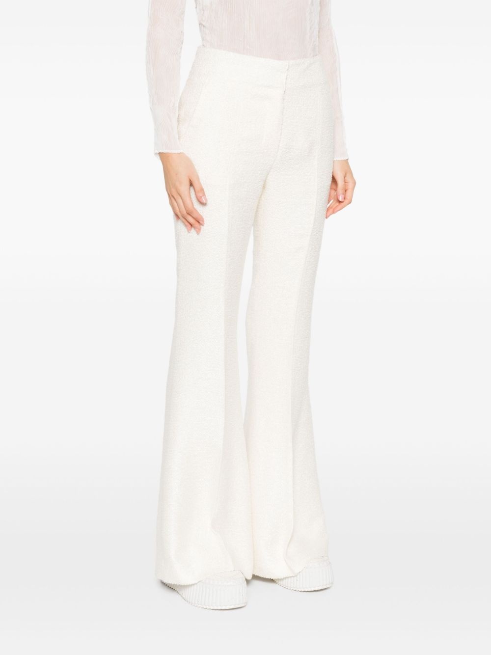 silk flared trousers - 3