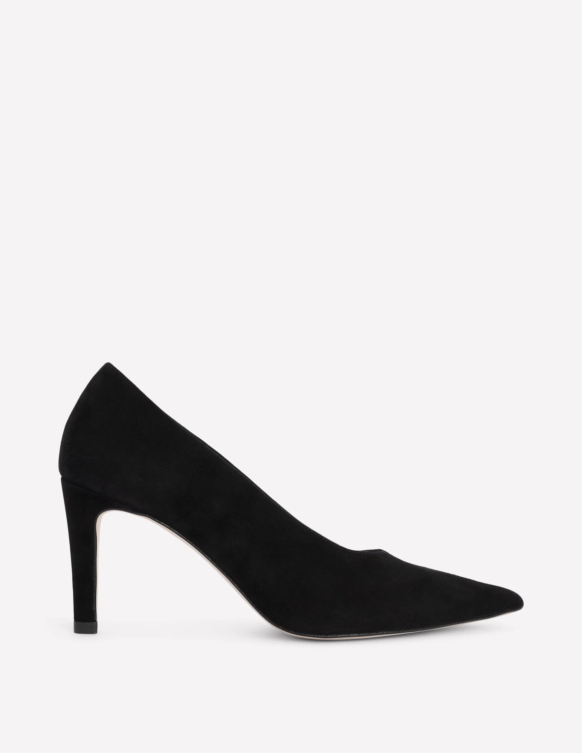 Pointed Court Shoes-Black - 1