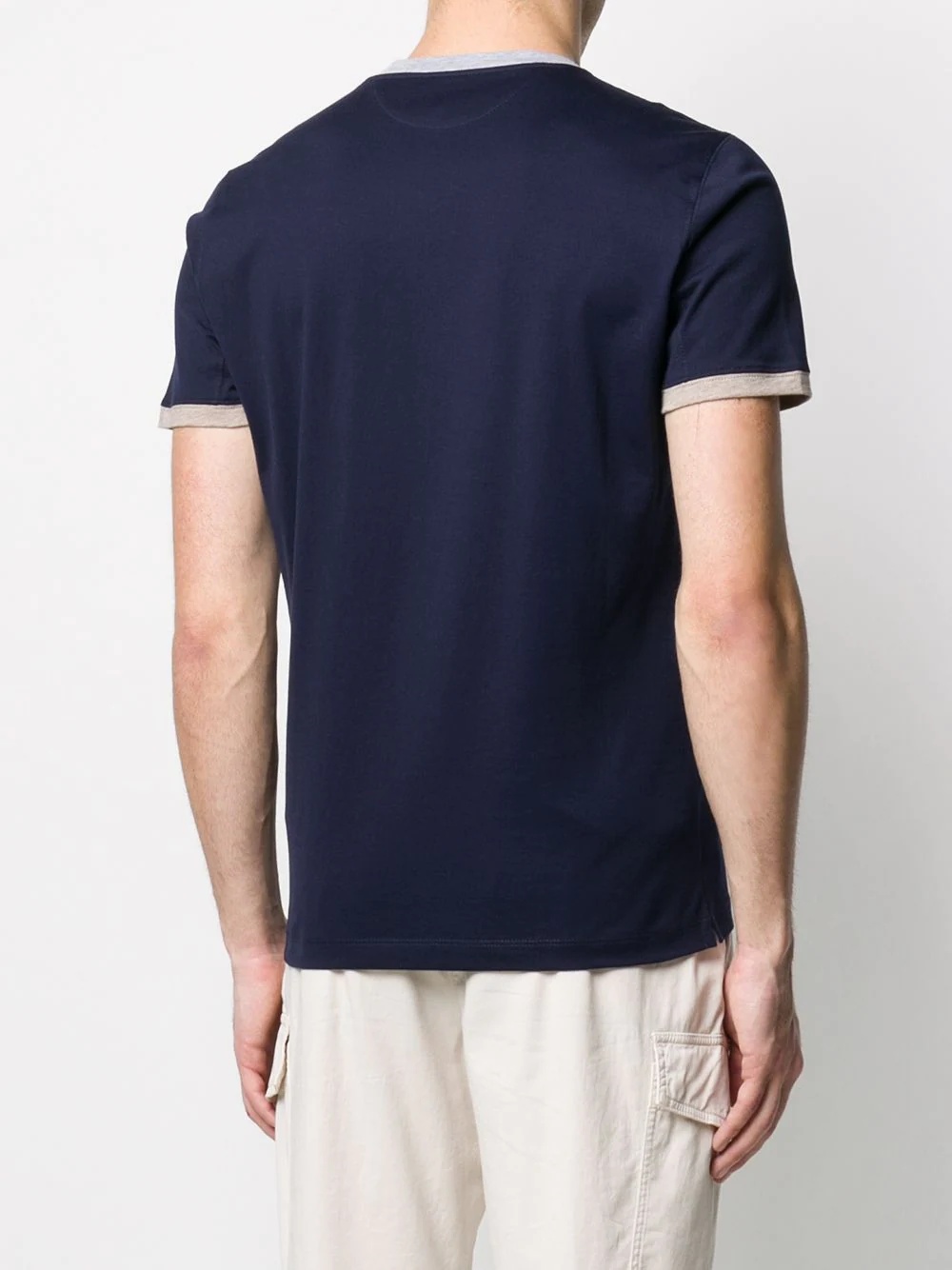 contrast trim T-shirt - 4