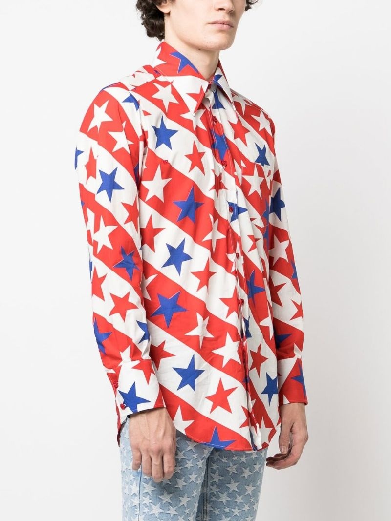 star-print long-sleeve shirt - 3