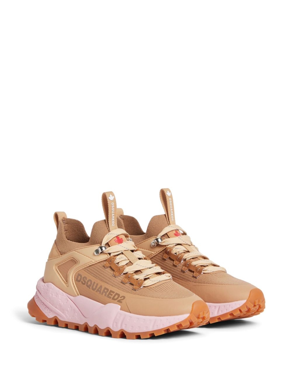lace-up low-top sneakers - 2