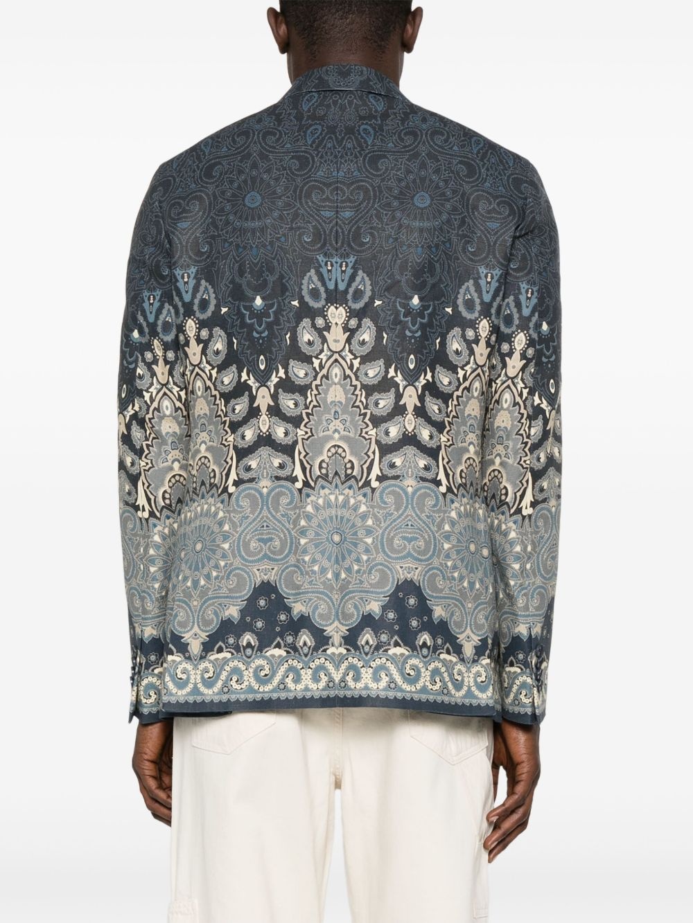 paisley-jacquard blazer - 4