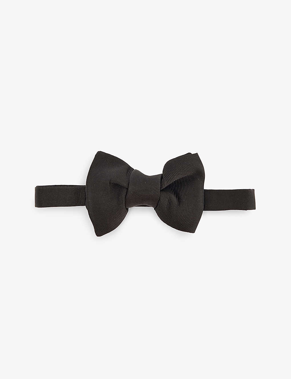 Pre-tied grosgrain silk bow tie - 1