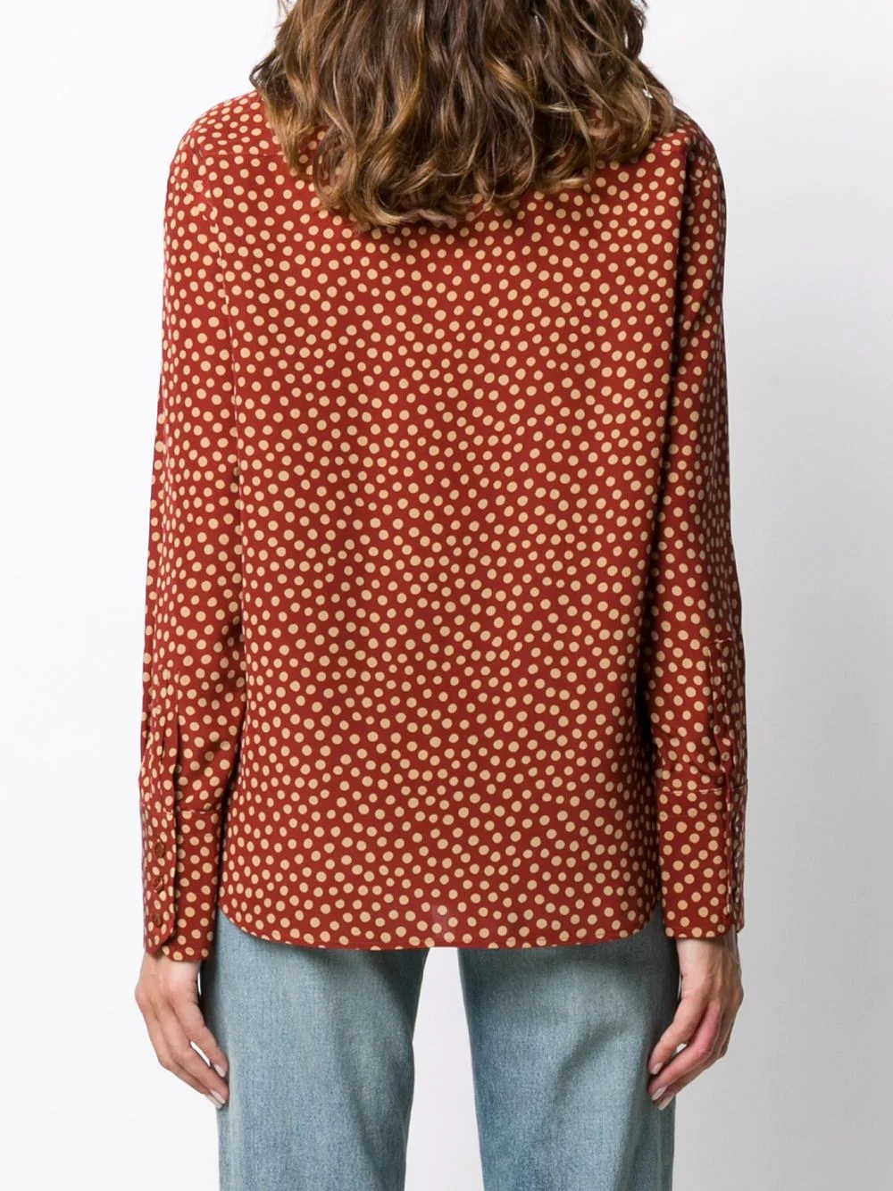 polka dot print blouse - 4