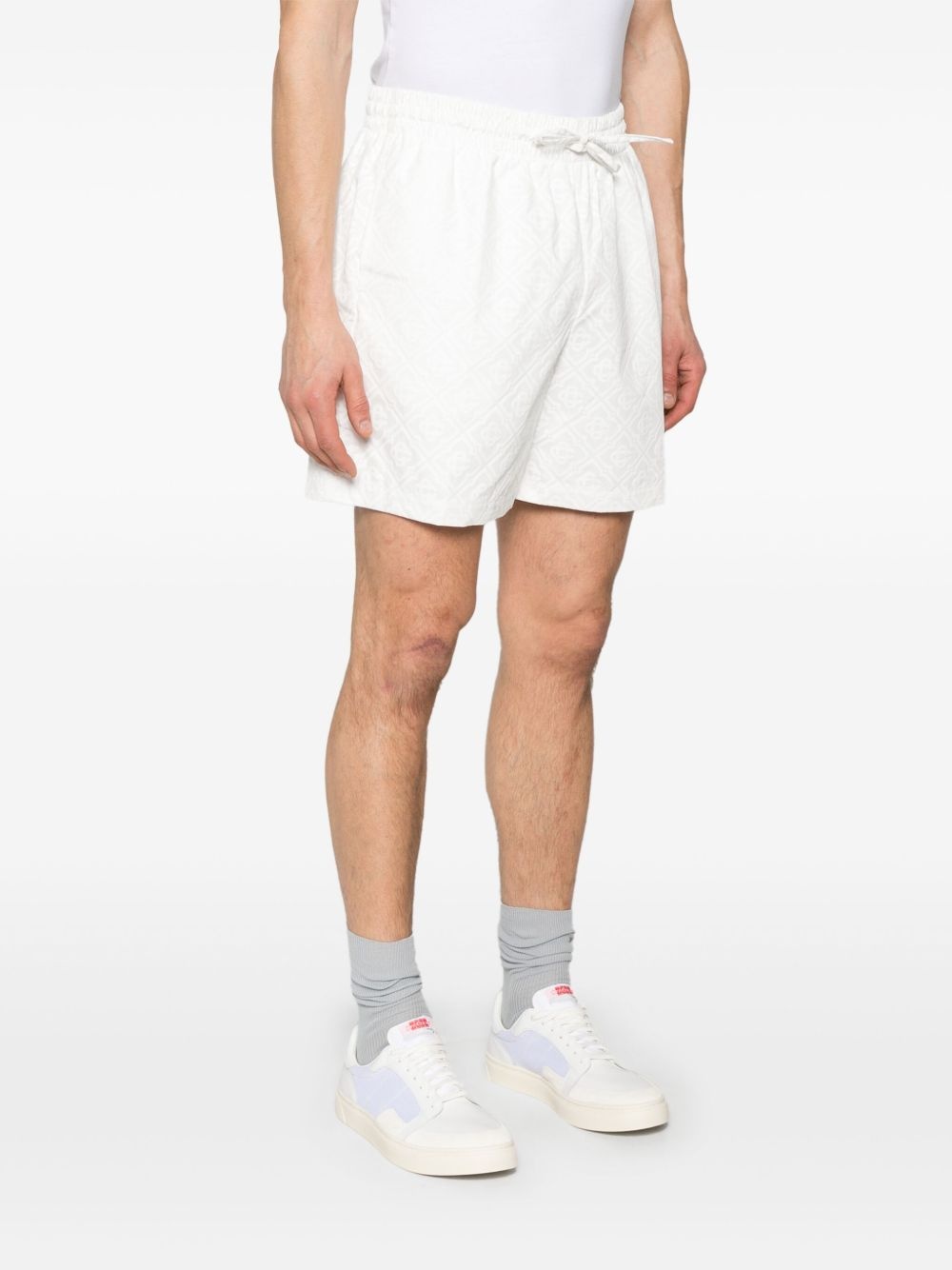 monogram drawstring shorts - 3