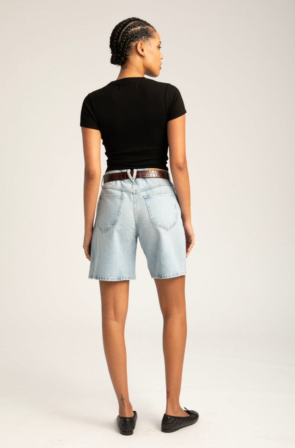 BIANCA A-LINE DENIM SHORTS - 5