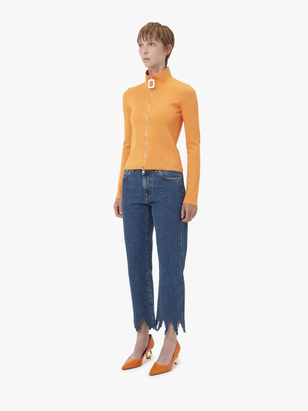 FITTED ZIP UP CARDIGAN - 4
