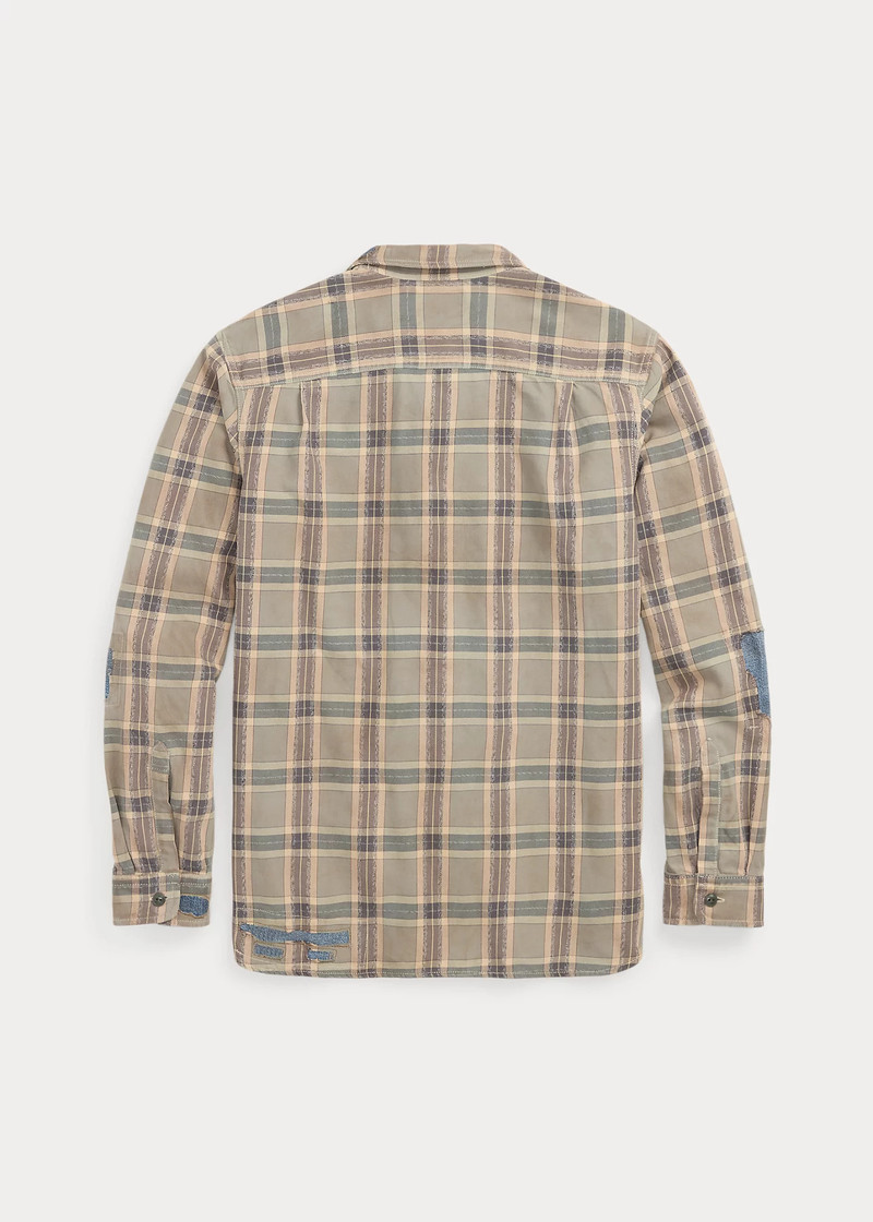 RRL by Ralph Lauren Repaired Plaid Twill Workshirt outlook