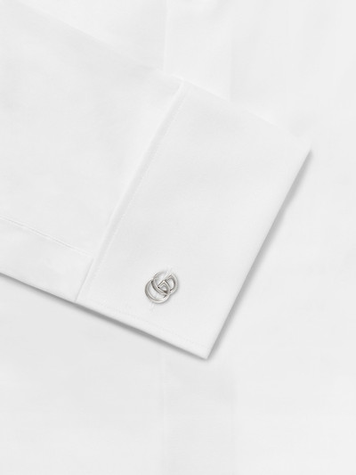 GUCCI Logo-Detailed Sterling Silver Cufflinks outlook