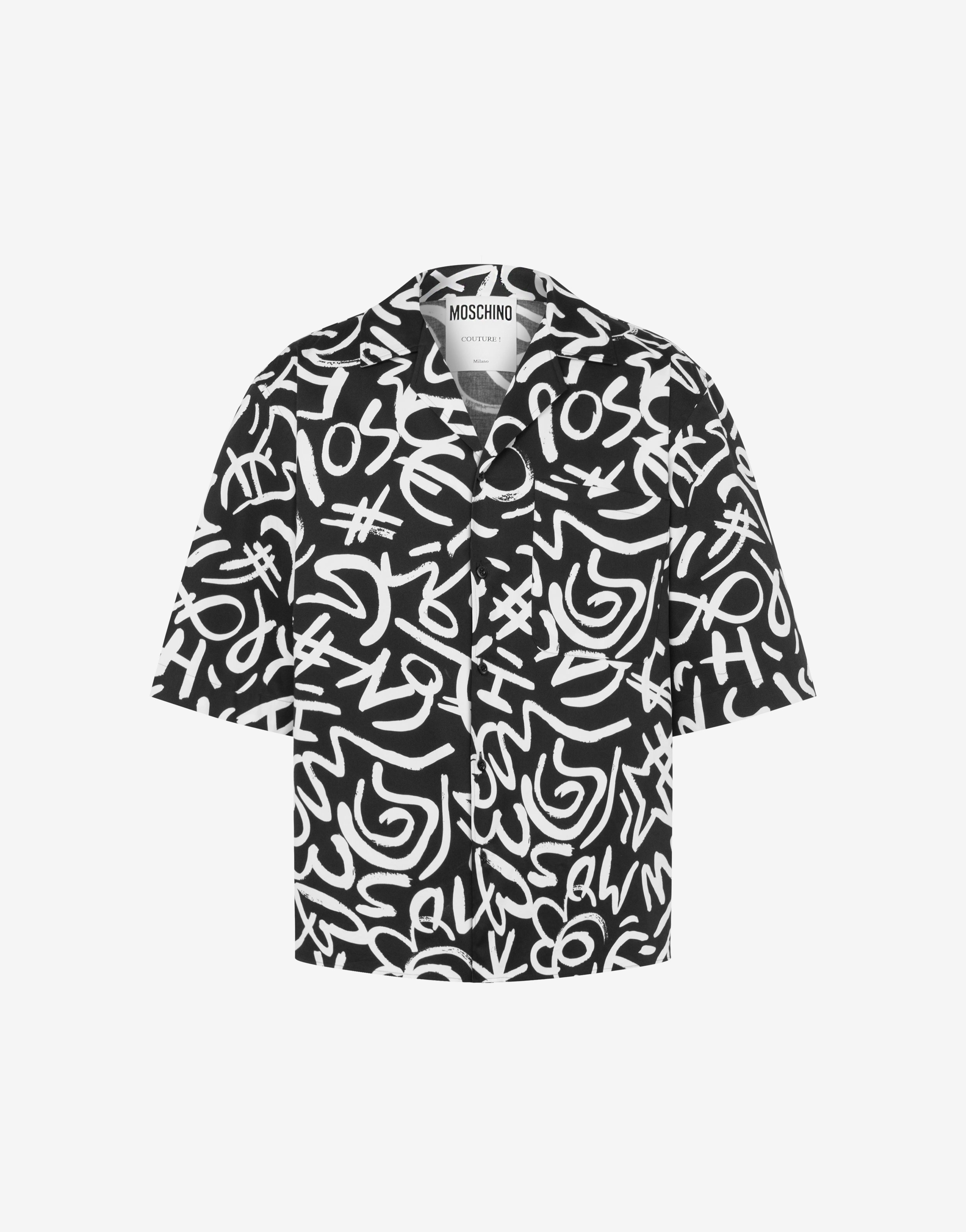 SCRIBBLE PRINT POPLIN SHIRT - 1