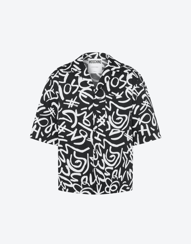 SCRIBBLE PRINT POPLIN SHIRT 1