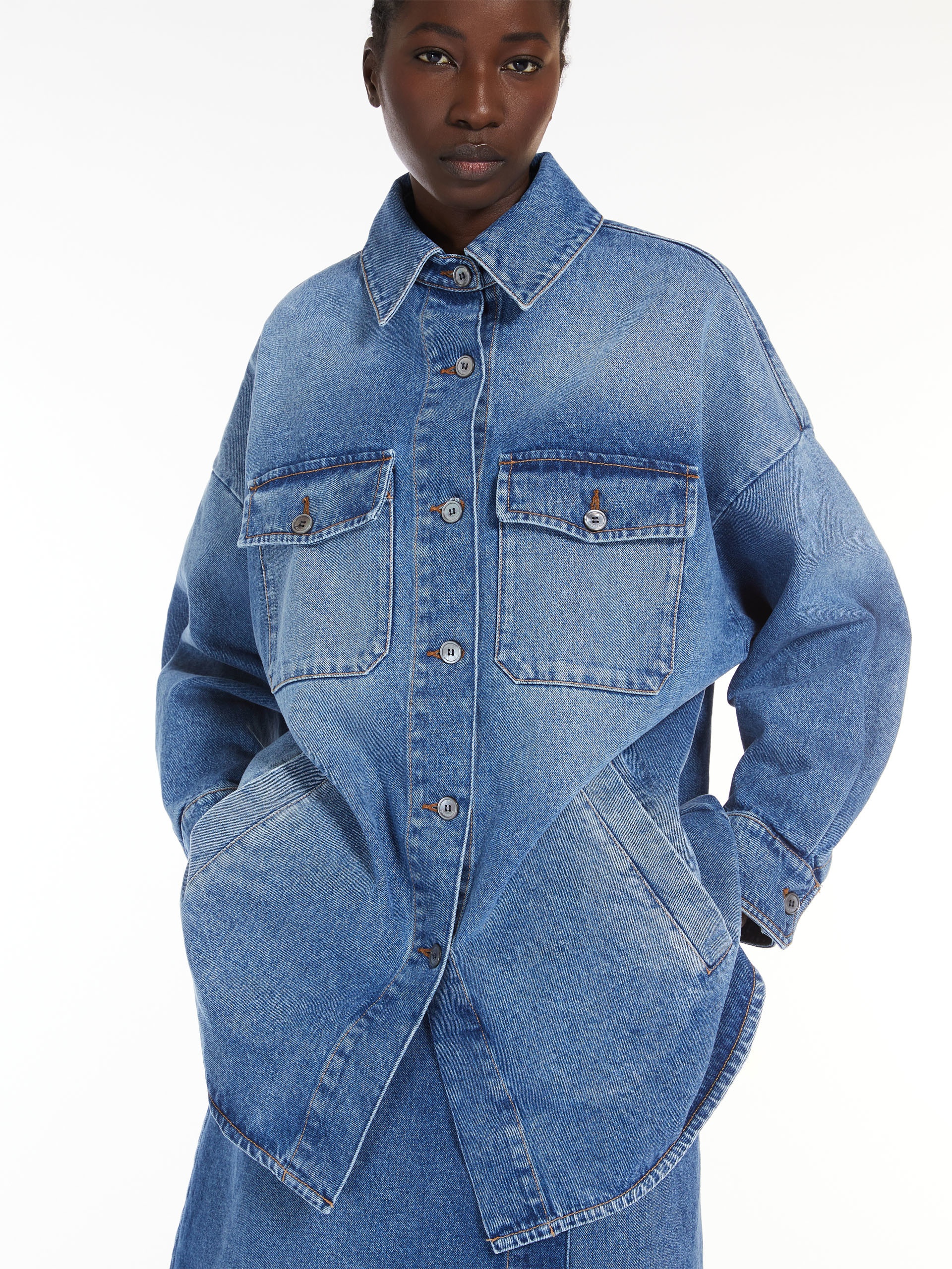 TARTUFO (Weekend Max Mara) オーバーサイズ デニムジャケット WEEKEND Max Mara TARTUFO Oversized cotton denim jacket