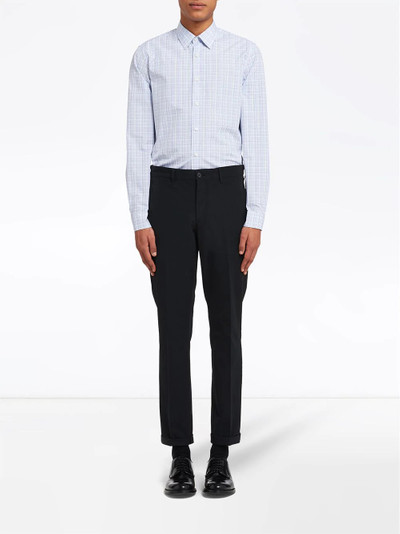 Prada checkered buttoned shirt outlook